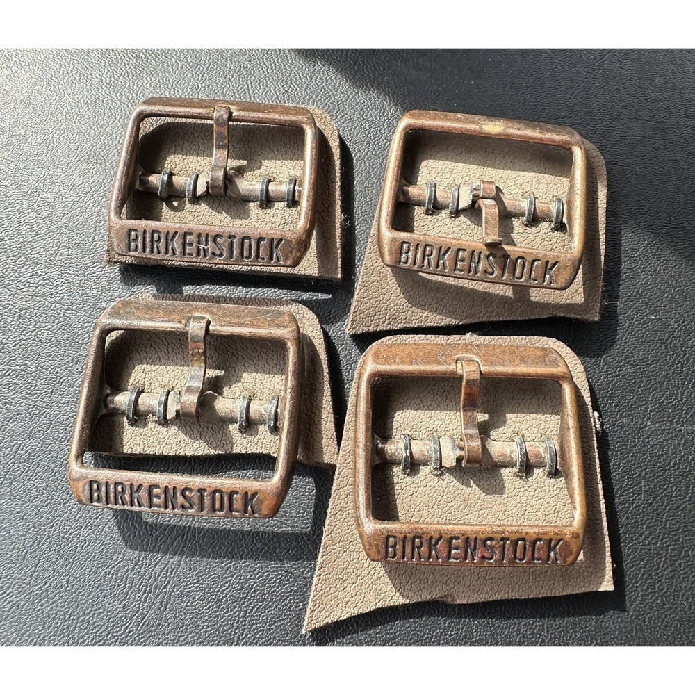 BIRKENSTOCK lot of 4 Copper bronze tone buckle replacement parts